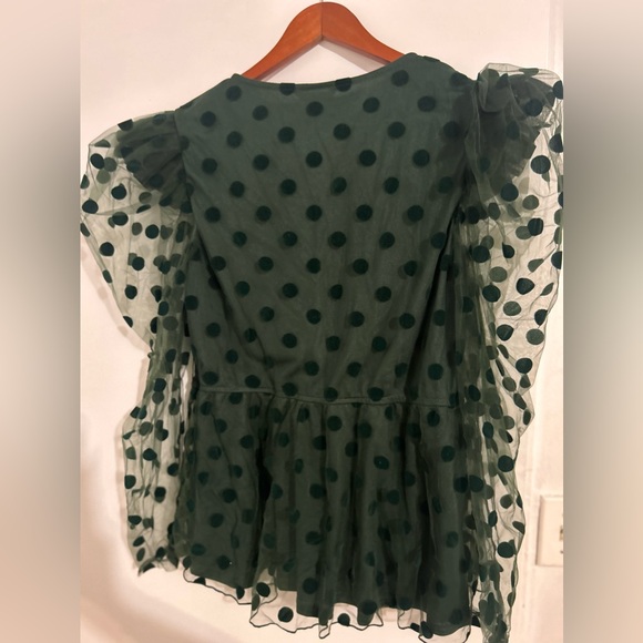 Green polka dot top - Picture 3 of 3